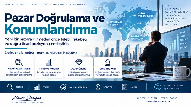 Pazar doğrulama ve konumlandırma: hedef pazar analizi, talep, rekabet ve giriş stratejisi