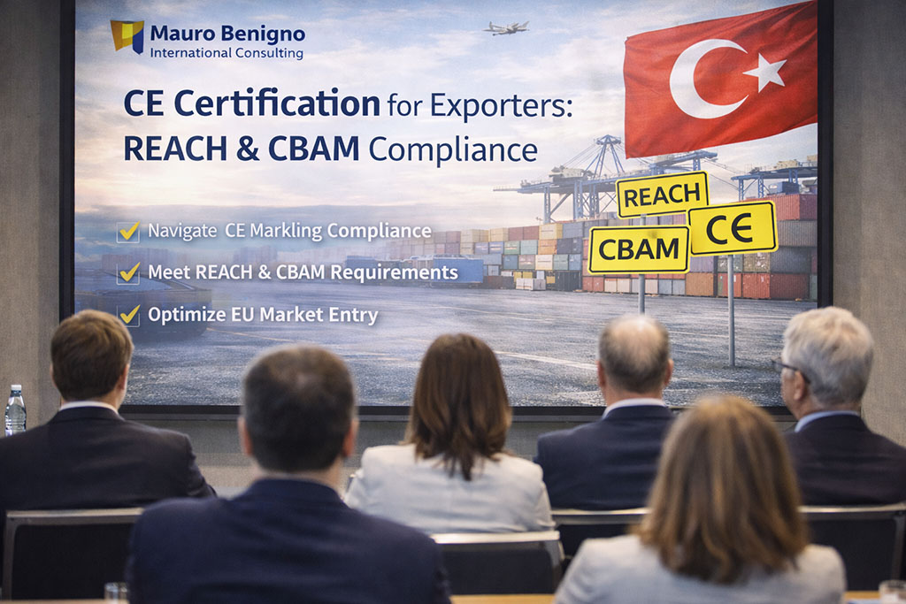 Market entry in Turkey explained during a certification and compliance consulting meeting for foreign companies